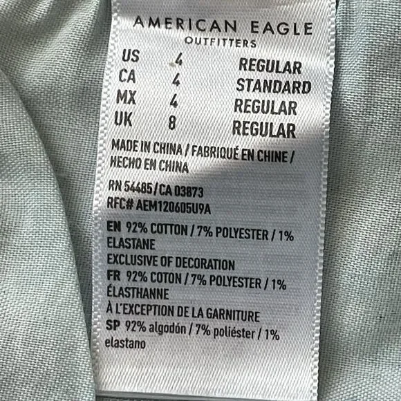 American Eagle HI-RISE JEGGING Jeans Women's 4R Blue Dark Wash Stretch Denim - Picture 9 of 11